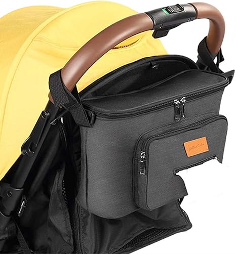 Amazon Co Jp ベビーカーバッグ収納バッグママバッグ多機能ベビーカージッパー収納袋収納袋車の収納バスケット Color Black Size A ホーム キッチン