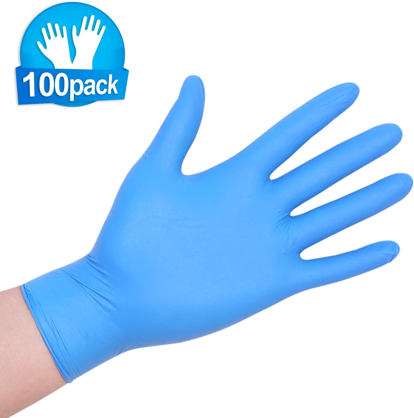 Disposable Nitrile Gloves, Powder Free, Food Grade Gloves, Latex Free 1000 Pc Dispenser Pack,Small Size, Blue