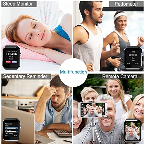 image for Luckymore Bluetooth Smart Watch Touchscreen with Camera,Unlocked Watch