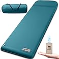TPYOCQU Self Inflating Sleeping Pad with Electric Pump, 3.15" Ultra-Thick Memory Foam Camping Sleeping Mat with Pillow, 9.5 R-Value Insulated Camping Pad Mattress for Travel Car Tent
