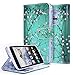 LG K10 Case, LG Premier LTE Case, NageBee [Kickstand Feature] Premium PU Leather Flip Fold Wallet Case with [ID&Credit Card Slot] for LG K10 / LG Premier LTE - Plum Blossom