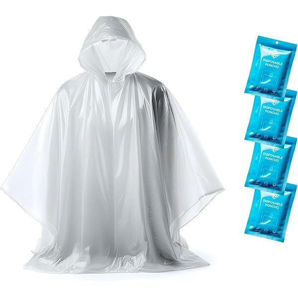 Amazon.com: ZENO Disposable Rain Poncho Waterproof with Sleeves