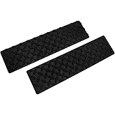 Performance Tool W1893 4 x 15.5 in. Adhesive Rubber Step Mats, 2 Pack | Non-slip outdoor step treads for trailers, steps, porches, and ramps. Weather-resistant diamond tread. Cut to size