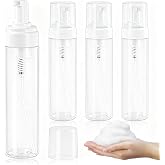 TMLECE 8.5oz/250ml Refillable Foaming Soap Dispenser Bottles(4 Pack) | BPA-Free PET, Rich Foam, Leak-Proof Cap Design for Lash Cleanser, Facial Cleanser, Shampoo &amp; Hand Soap, Home &amp; Travel Use