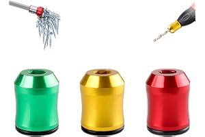 Strong Magnetic Screw Ring for Drill, 1/4" (6.35mm) Universal Magnetic Screw Holder Ring, Removable Anti-Drop Magnet Collar f