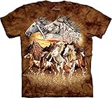 The Mountain Men's Find 15 Horses T-Shirt, Brown, X-Large