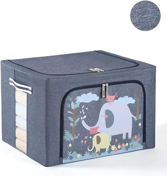 LBBB Caja de Almacenamiento de Lino Caja de Almacenamiento de Tela Caja