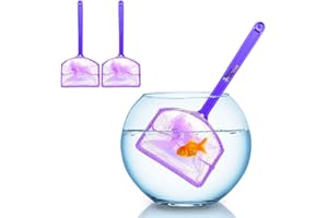 VAYINATO Petzlifeworld Plastic Handle Small Aquarium Fish Net 4 Inch Pack of 2 | Easy to Catch | Reusable Net