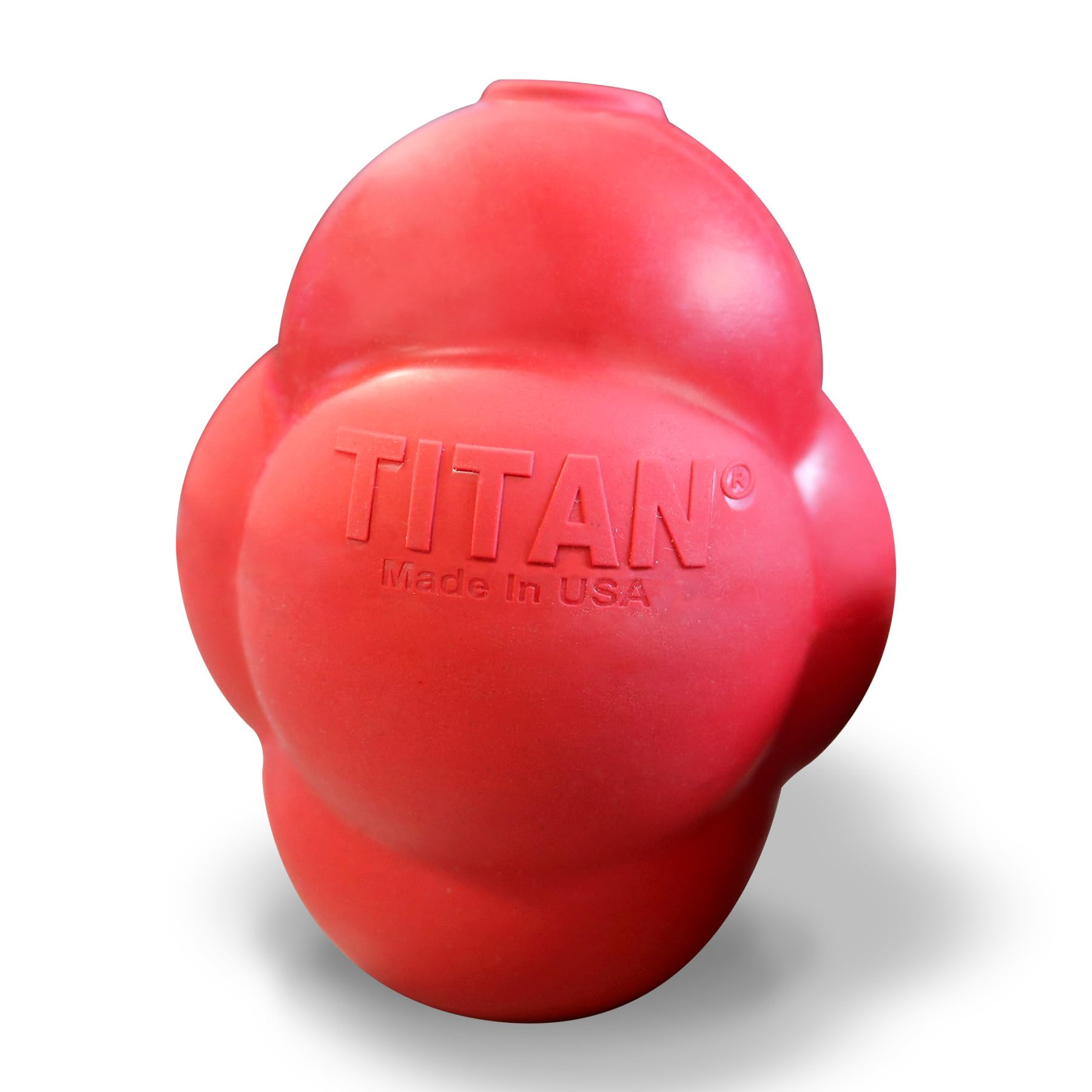 Titan Busy Bounce, Tough Durable Treat Dispensing Dog Toy with Unpredictable Bounce, Large | Made in USA