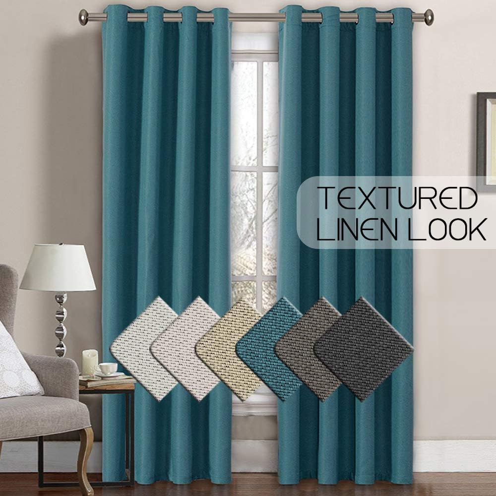 H.Versailtex Primitive Linen Look Room Darkening Thermal Insulated