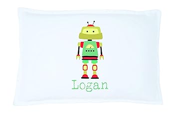 Amazon Com Cute Robot Custom Pillowcase For Kids Personalized