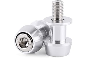 Anauto Motorcycle Swing Arm Spools 8/10mm CNC Aluminium Alloy Swing Arm Sliders Spools Stand Swingarm Bobbins Fit for for for Suzuki(8MM-Silver)