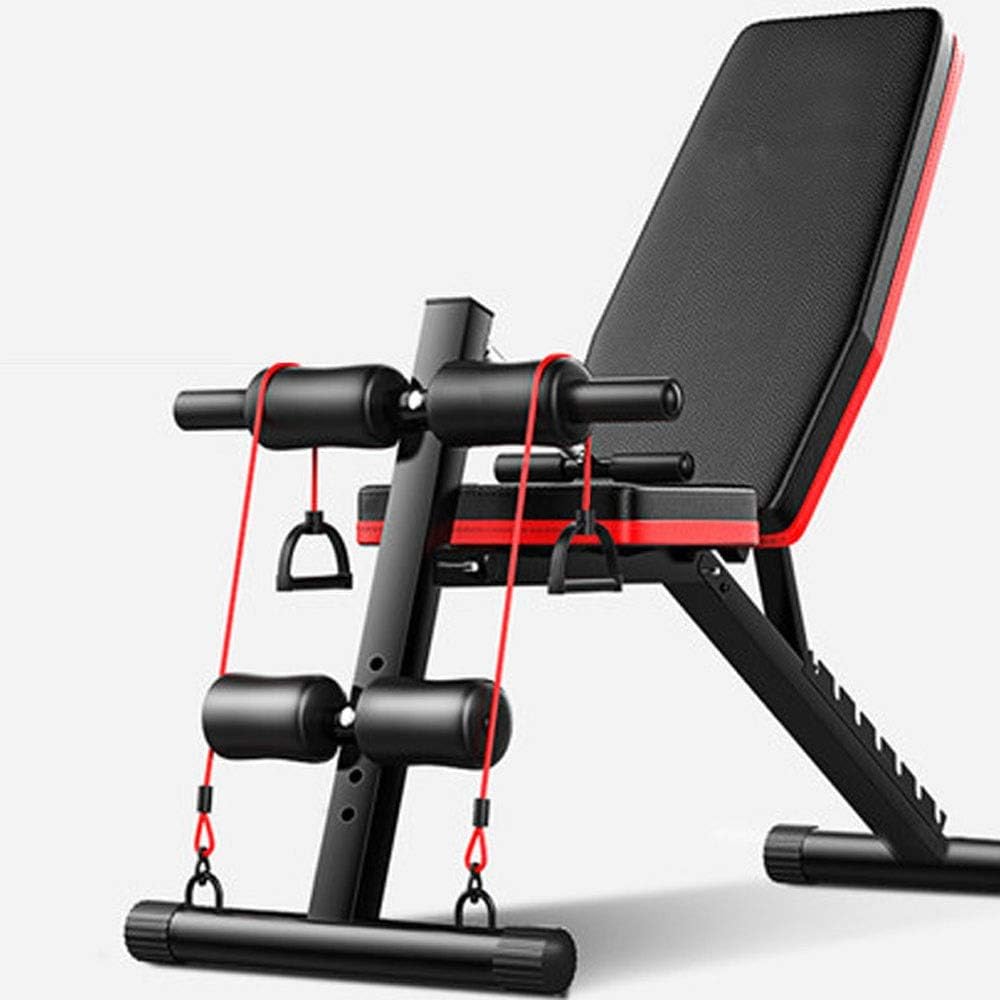 TZY Foldable Sit Up Bench Home Fitness Equipment Adjustable Weight Bench, Dumbbell Bench Flat Incline Decline Multi Use Exercise Home Training Gym Weight Lifting Bench