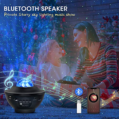 OTTOLIVES-Star-Projector-Night-Light-2-in-1-Star-Galaxy-Projector-LED-Nebula-CloudRotatable-Ocean-Wave-Projector-with-Remote-Control-Bluetooth-Music-Speaker-for-Kids-Adults-Bedroom-Decoration