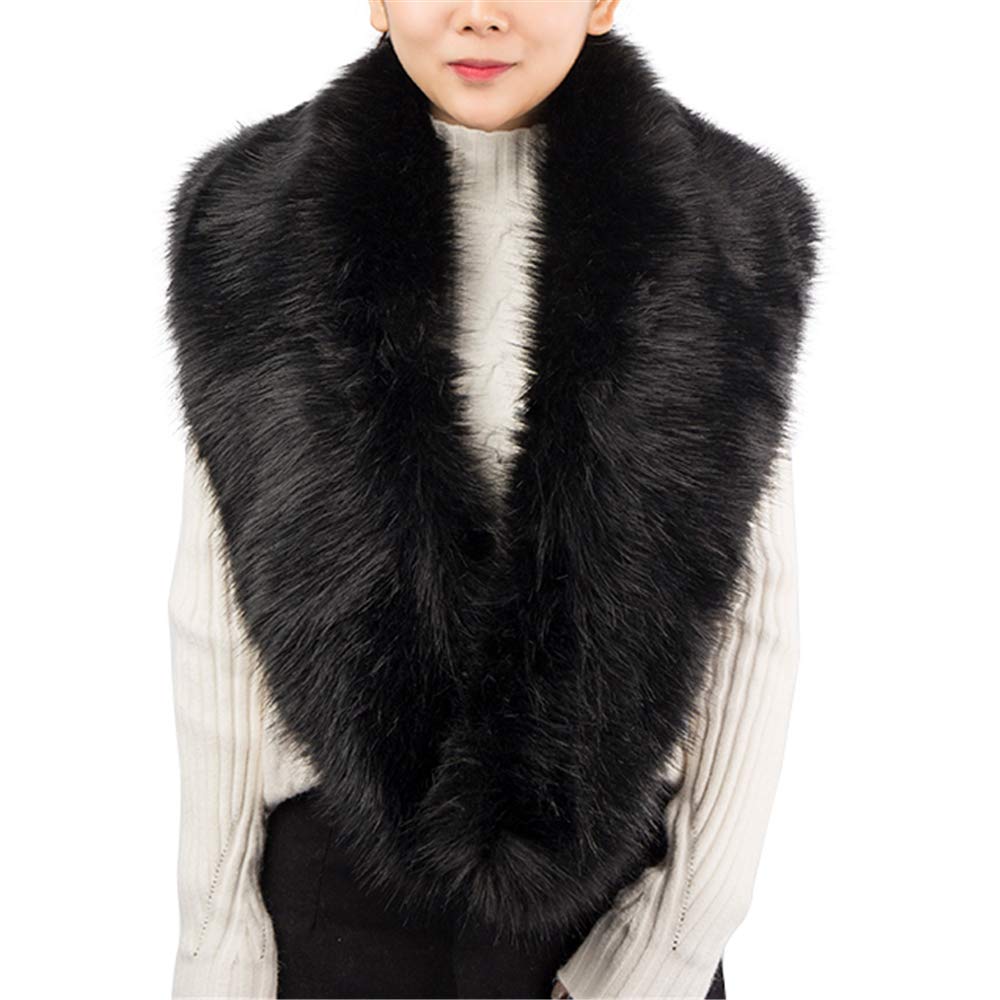 Belinan Women Faux Fur Collar Scarf Shawl Wrap Stole Warmer Shrug For Winter Coat Belinan Women Faux Fur Collar Scarf Shawl Wrap Stole Warmer Shrug For Winter Coat