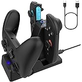 JDGPOKOO Controller Charger for Nintendo Switch 2 Pro/Joycon, Switch 2 Pro Charging Dock for Joy-Cons, 3 in 1 Charger for Joy-con 2 with LED Indicator and Charger Cable