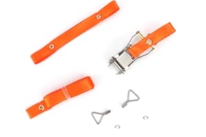NUHFUFA 1 Pack Simulation Cargo Rope Tightener for 1/14 Tamiya Trailer RC Truck, Tire Binding Belt Tie-up Strap Assemble RC Car Accessories(Orange)
