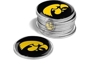 LinksWalker NCAA Metal Golf Ball Markers - 12 Pack Team Logo