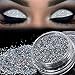 Glitter Loose Makeup Eye Shadow Dust Powder, FirstFly Shimmer Metallic Eyeshadow Silver Pigment Sparkly Party Cosmetic (Silver)