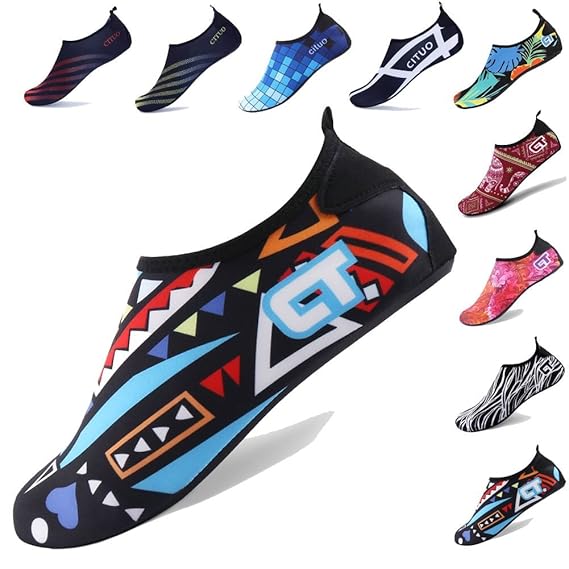 FELOVE Badeschuhe Wasserschuhe Strandschuhe Surfschuhe Barfuß Schuhe,Breathable Schwimmschuhe Hausschuhe Yoga Schuhe für Wass