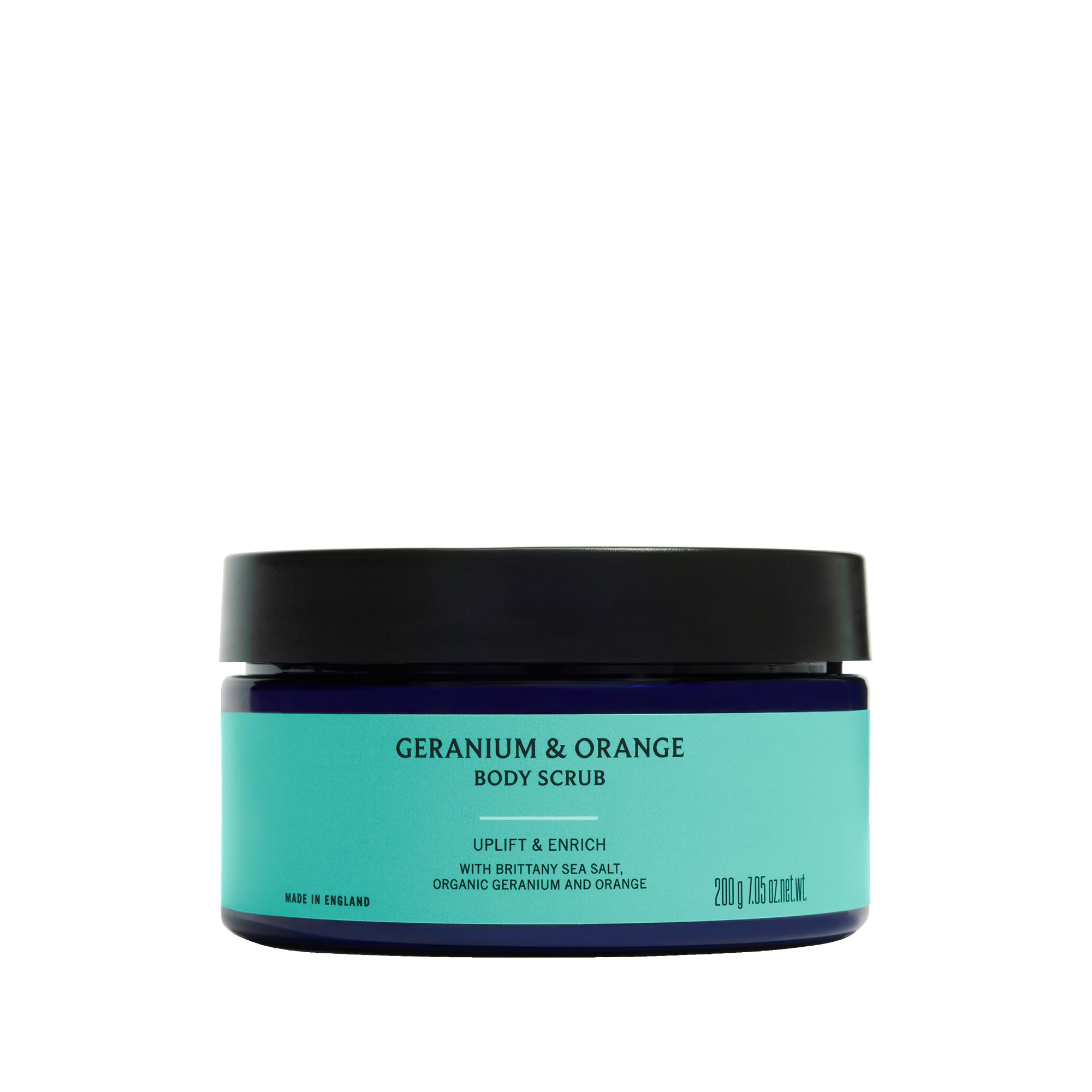 Neal's Yard Remedies Geranium and Orange Body Scrub | Cleanse Dull Skin to Feel Toned & Soft | 200g