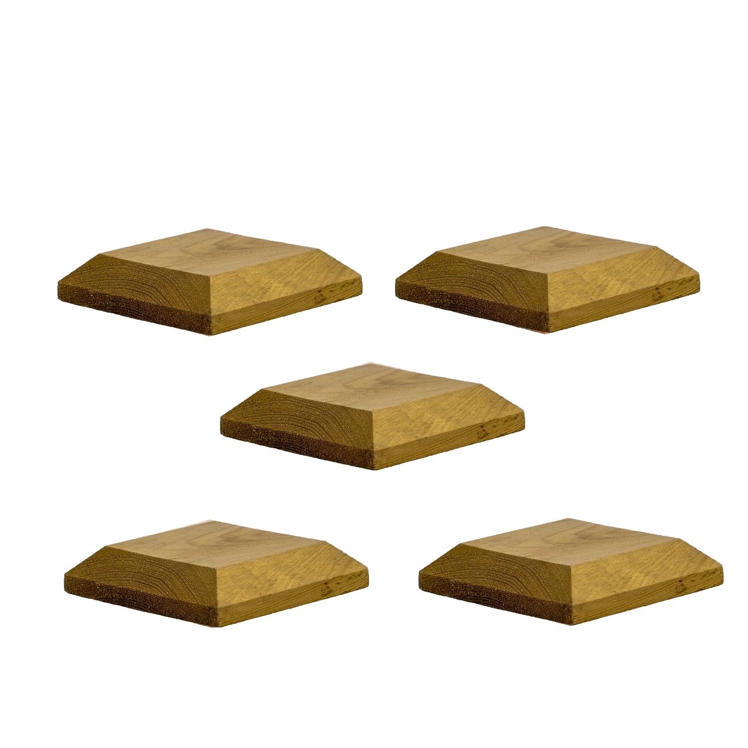 Timber Fence Post Cap | Fits 3x3" (75x75mm) Posts | Green | Square Posts | Pack of 5