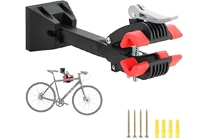 DASBET Wall Mounted Bicycle Repair Stand | Foldable Heavy Duty Maintenance Rack Workstand with Adjustable Bike Clamp for Vari
