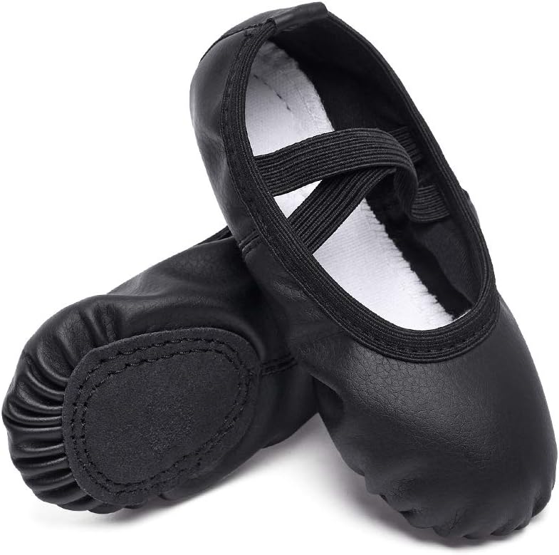 Girls Leather Dance Ballet Shoes Slippers for Girls/Kids/Toddlers