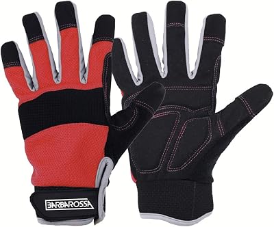 Barbarossa Double-Stitched Work Gloves - Heavy Duty Safety Utility Mechanics