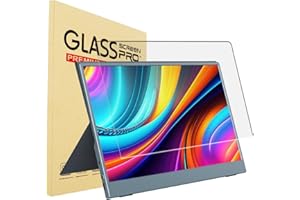 YINOVEEN 15.6 Inch Tempered Glass Screen Protector for 15.6" ARZOPA/MNN/KYY/VILVA/ASUS/FANGOR/ViewSonic/QQH Portable Monitor, 9H Hardness