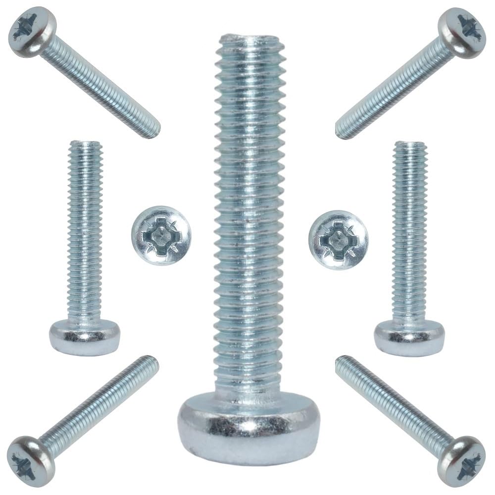RADSO® M4 (4mm x 6mm) Pozi Pan Machine Screws/Bolts - Zinc Plated - Durable Fasteners for Professional and DIY Use - Pack of 50 — image 1