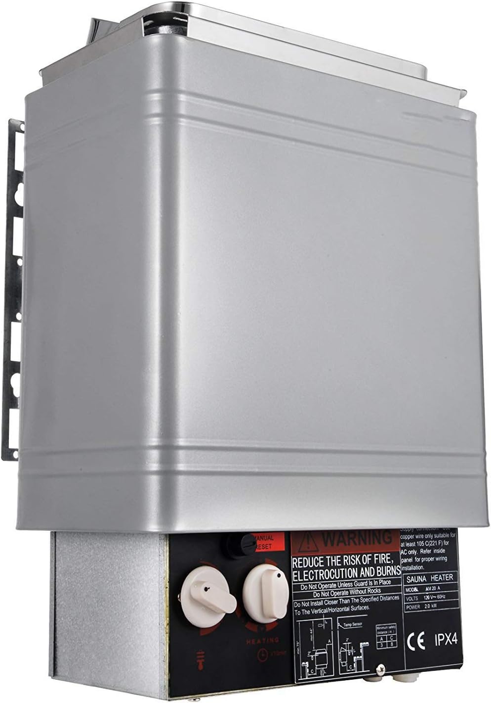 Vevor Sauna Heater 2kw Dry Steam Bath Stove 110v 120v With Internal Controller For Max 105 9 Cubic Feet Home Hotel Spa Shower