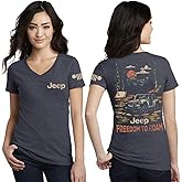 Jeep Ladies Freedom to Roam V-Neck T-Shirt for Womens
