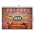 Friends Central Pub Photography Background Polyester Banner Decorations for Red Brick Wall Sofa Coffee Shop Photo Backdrop Studio Booths Props 7x5ft Party Supplies