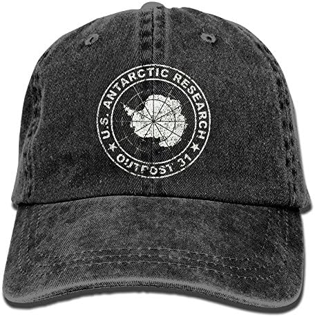 Outpost 31 Antarctica Research Hat Snap-Back Hip-Hop Cap Baseball Hat Head-Wear Cotton Snapback Hats Black