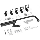 Daola888 304147 EZ EFI Car Cable Mounting Kit, Black Steel Throttle Cable Bracket, Adjustable Compatible with GM 700R4 Automatic Transmission (Black)