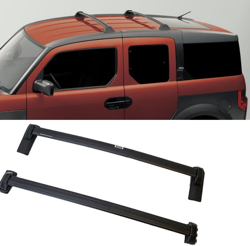 Audrfi Black Aluminum Roof Rack Cross Bars for 03-11 Honda Element Top Side Rail Cargo Carries