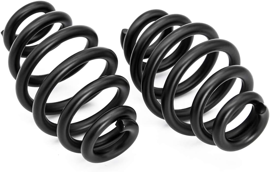 PBYMT Motorcycle Black 2pcs 3" Barrel Solo Seat Spring Compatible for Harley Honda Yamaha Sportster Bobber Chopper