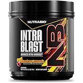 NutraBio Intra Blast Bcaa Powder Amino Acid Supplement, Electrolyte & Hydration Blend, Intra, Pre Workout & Muscle Recovery, 20g Eaa Amino Acids Powder, 5g Glutamine- Strawberry Lemonade, 30 Serving