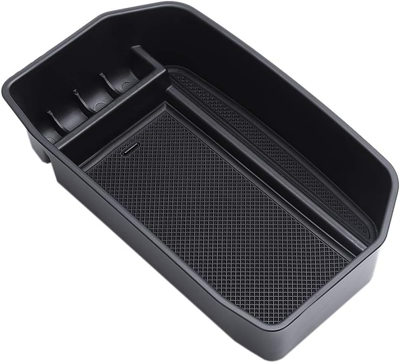 QianBao Compatible with Center Console Organizer Insert ABS Black Materials Tray Armrest Storage Box for Toyota Land Cruiser 2008-2019