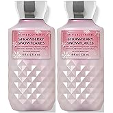 Bath & Body Works Bath and Body Works Strawberry & Snowflakes Super Smooth Body Lotion Sets Gift For Women -2 Pack (Strawberry & Snowflakes), 8 Fl Oz (Pack of 2), 8.0 ounces, 16.0 Fl Oz