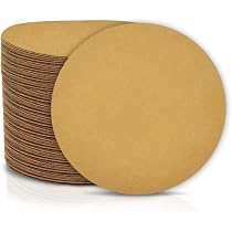 SPEEDWOX Lot De 50 Disques Abrasifs De 15,2 Cm, Grain 80, Papier Abrasif Sans Poussière à Crochet Et Boucle Pour Ponceuse Orbitale Aléatoire, Disques De Finition Jaunes Pour Le Travail Du Bois