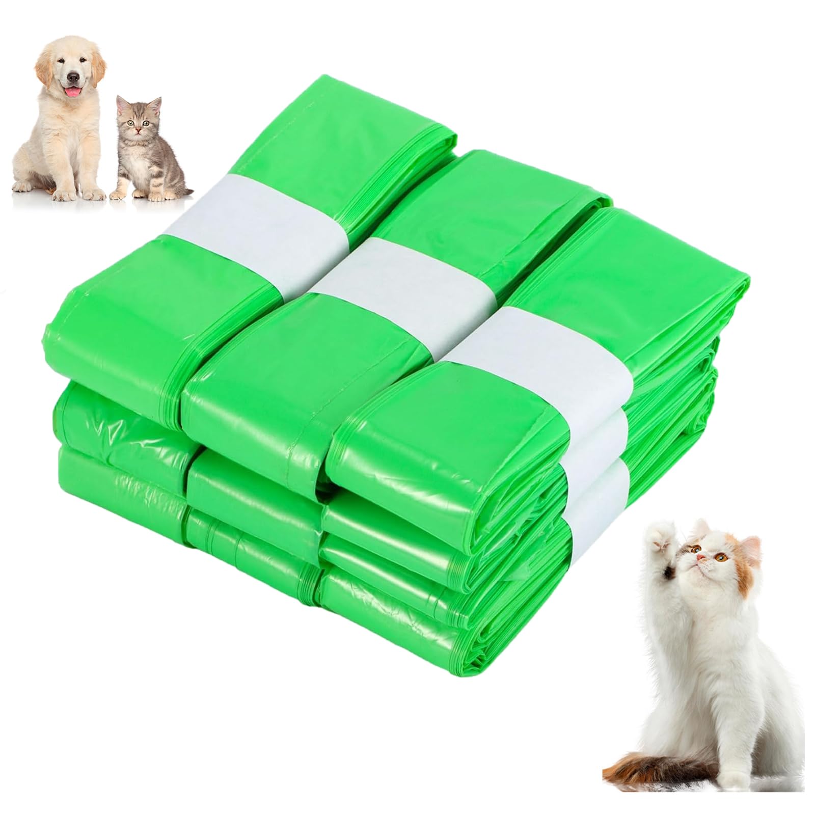 10 Pack Cat Litter Refill Bags, Scented G-enie Refill Bags Disposal Cat Litter Refill Cassettes Replacement Bags Compatible with Litter genie, locker (No Cartridge)
