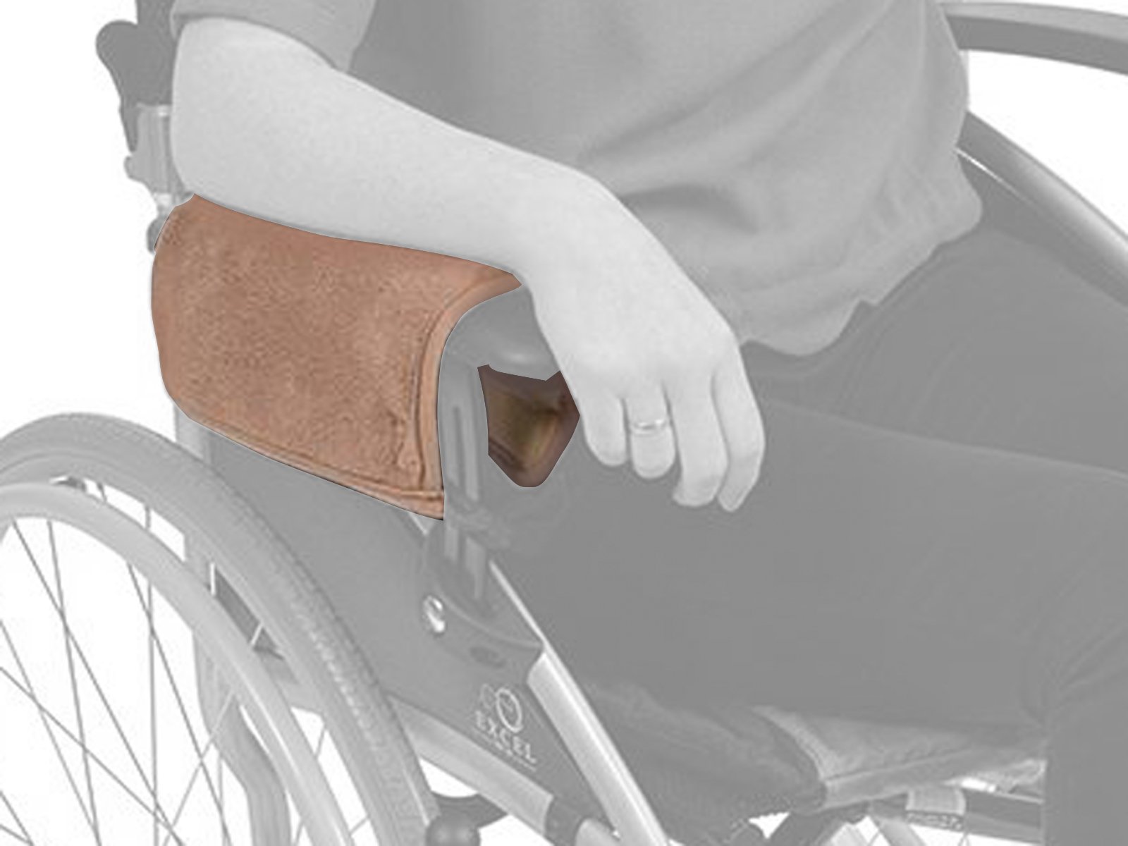 Ability Superstore Coral Fleece Arm Rests Pair