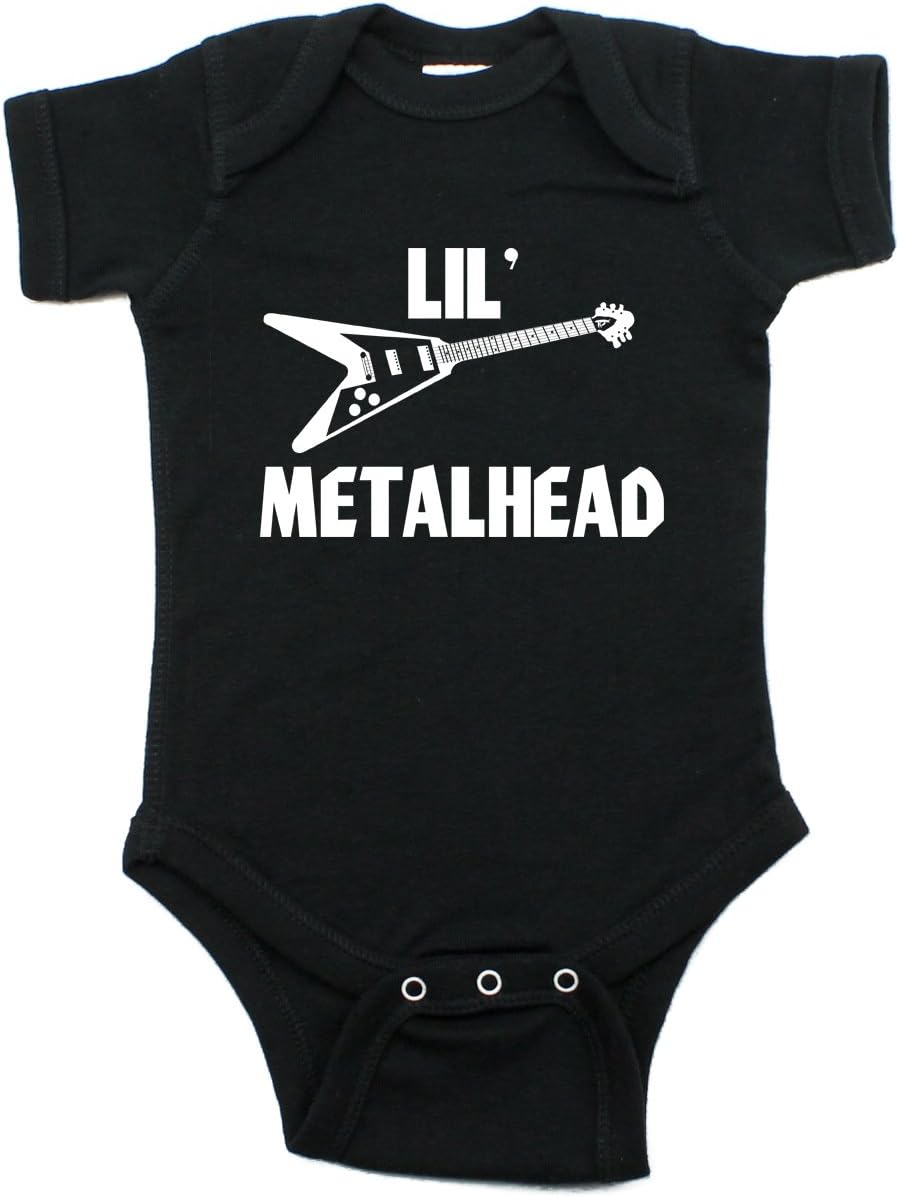 Lil' Metalhead Electric Guitar Short Sleeve Baby Infant Bodysuit