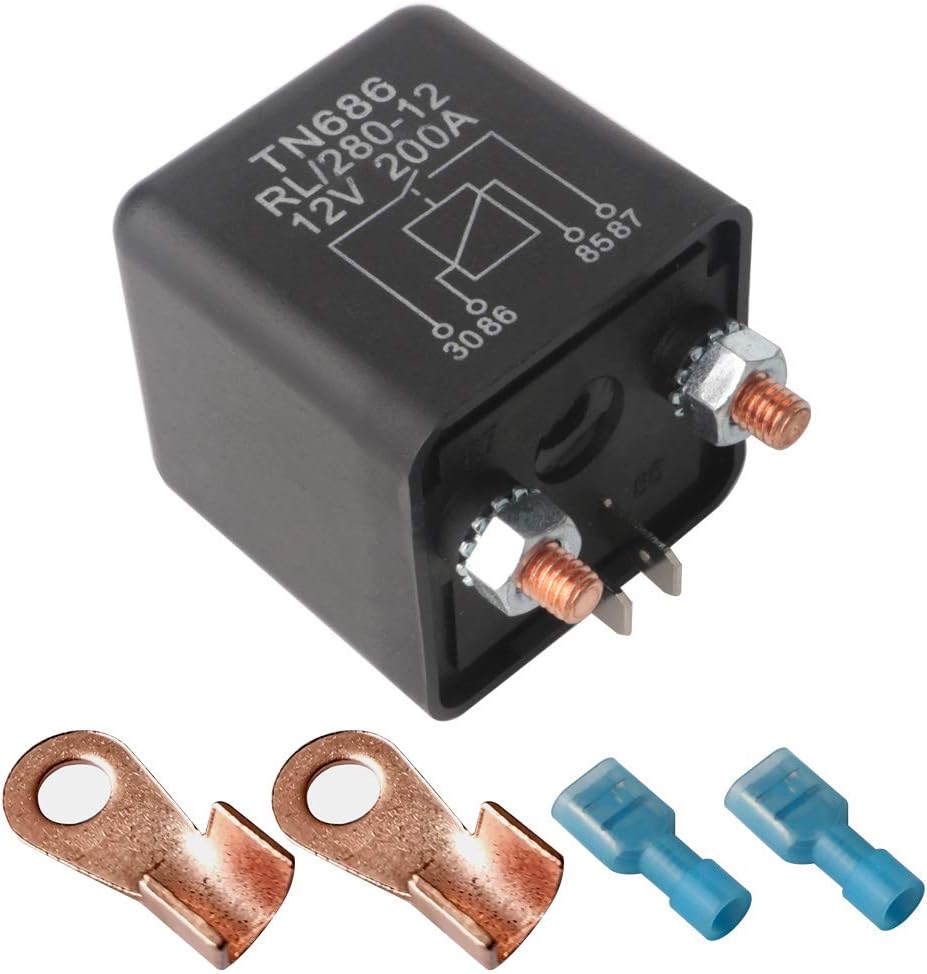 Gebildet 1 pièce 12VDC 200A Robuste on/Off Relais pour Automobile