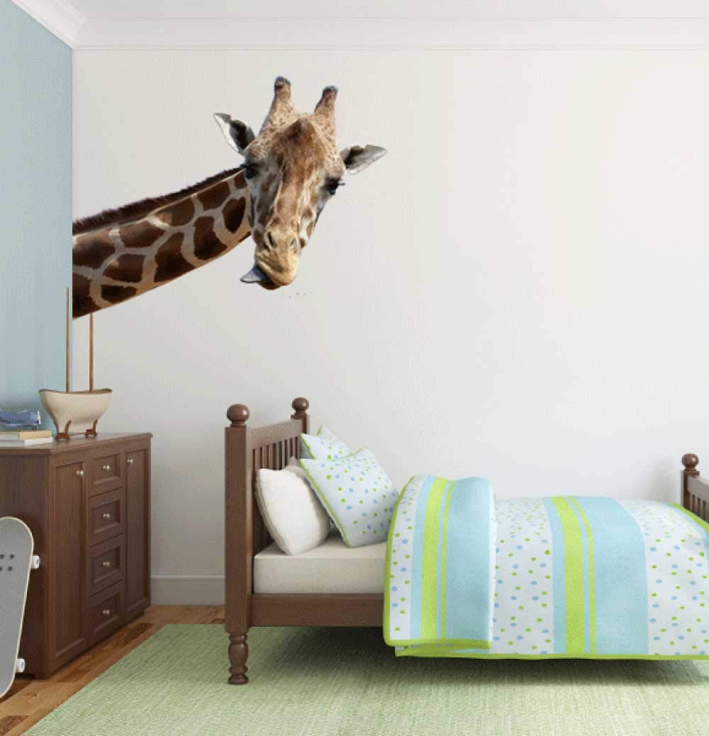 60 Second Makeover Limited Full Colour Giraffe Novelty Quirky Wall Sticker Decal Kids D?cor