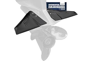 Five Oceans Hydrofoil, Hydrofoil for Outboard Motor, Hydro-Stabilizer for Outboards and Stern Drive, Up to 200HP, Black - FO1882