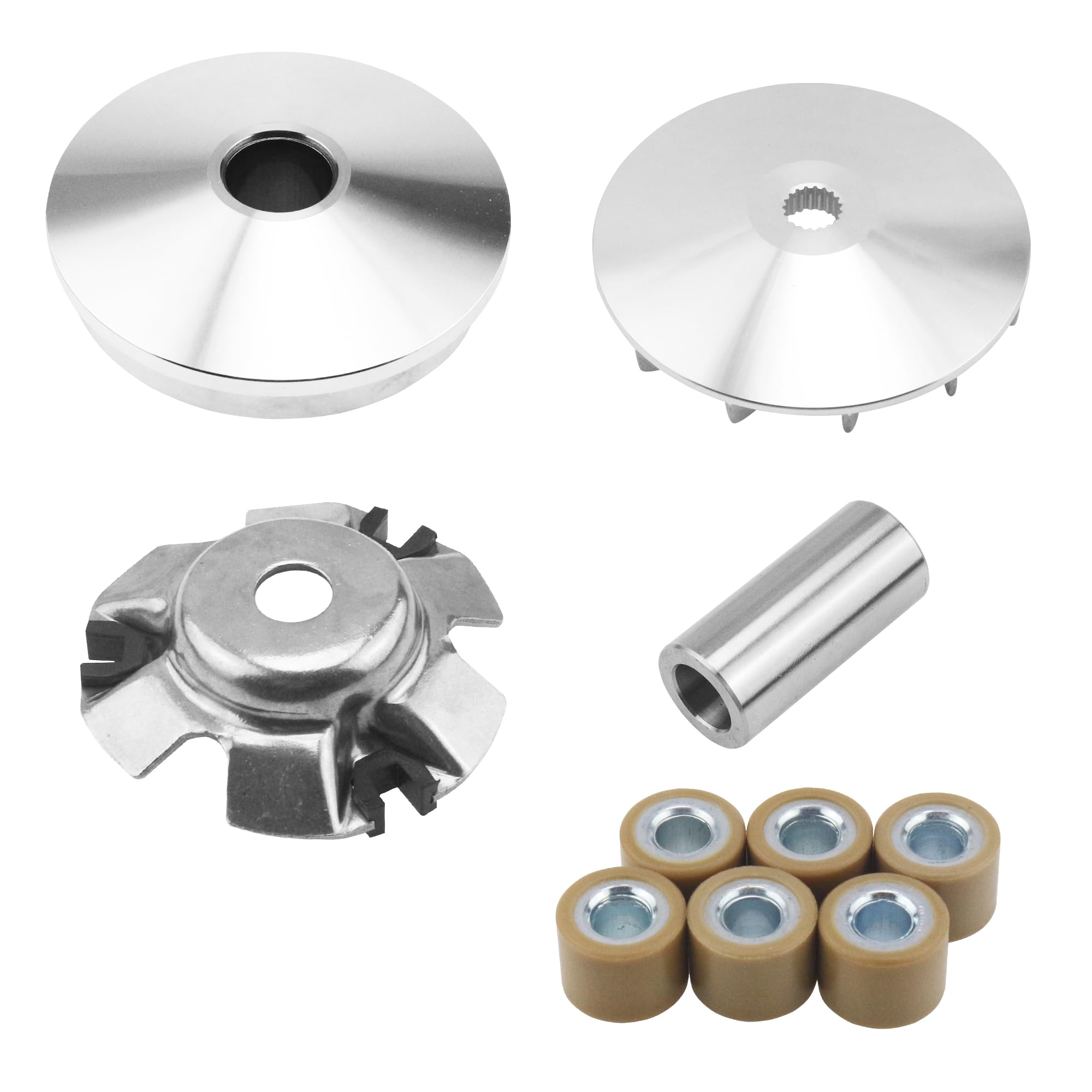 Photo 1 of 150cc High-Performance Racing Variator Scooter Variator with 14g Roller Kit for Chinse Scooter Moped ATV Go Kart 4-Stroke Engine Scooter Racing Front Clutch Variator for GY6 125cc 150cc 152QMI 157QMJ