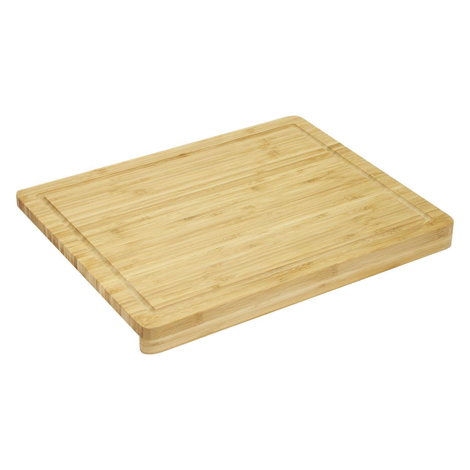 alpina Over Worktop Chopping Board - with Juice Groove - 45 x 35 x 3.5cm - Bamboo, Brown